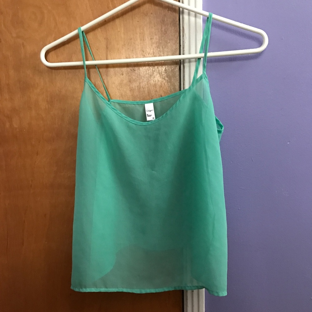 American Apparel Mint Chiffon Cami XS